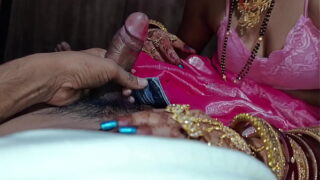 Desi newly married wife fucking pussy and blowjob in clear Hindi audio Video