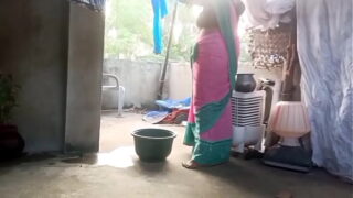 Indian Village Housewife With Husband Standing Style Fucked Pussy Video